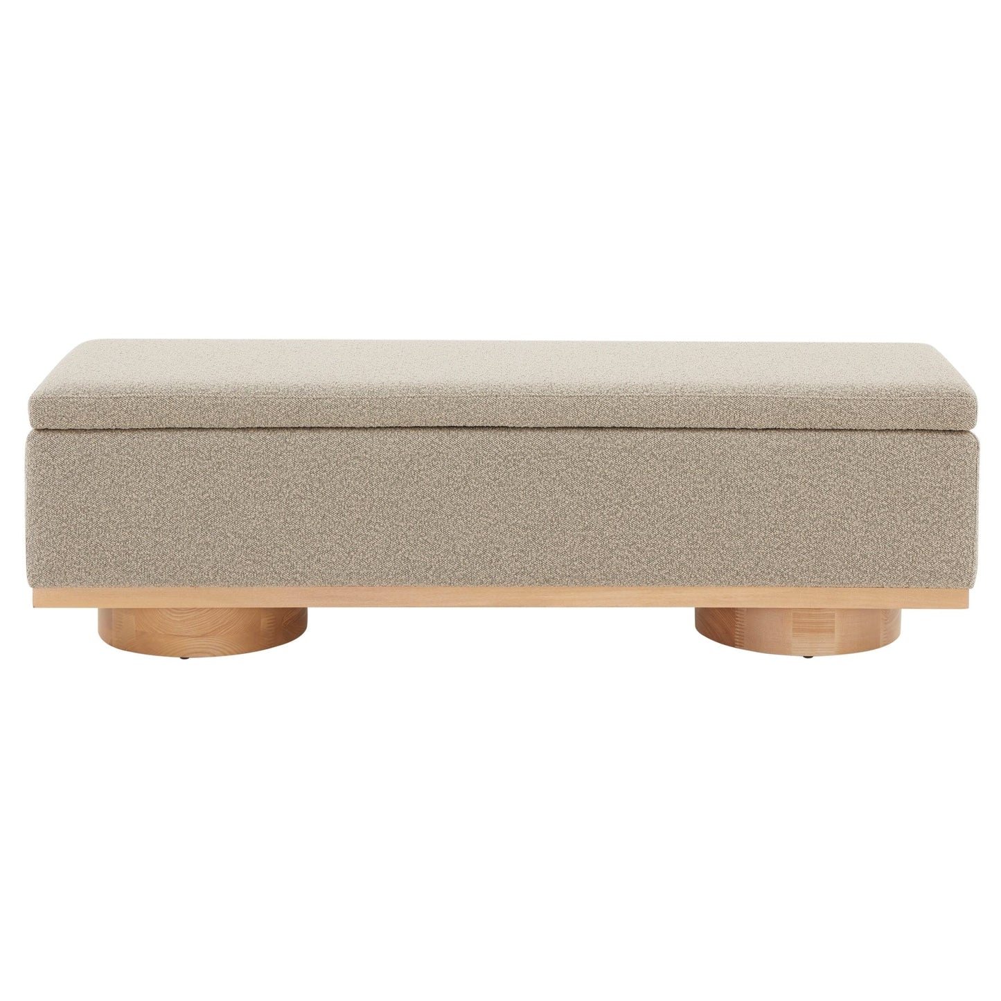 Banc de rangement SAFAVIEH Couture Sunneva Boucle - 155 cm L x 51 cm P x 48 cm H - 155Lx51Px48H