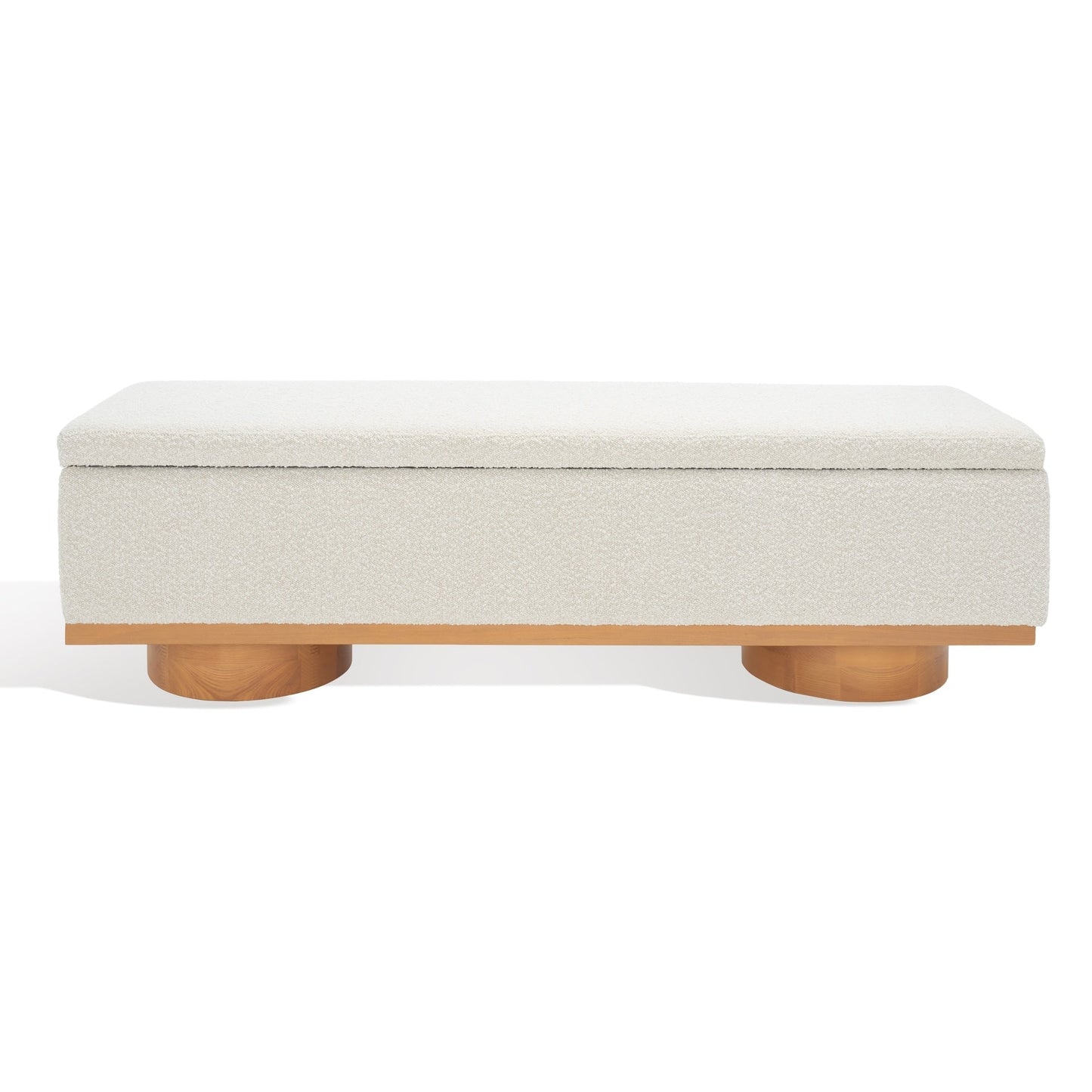Banc de rangement SAFAVIEH Couture Sunneva Boucle - 155 cm L x 51 cm P x 48 cm H - 155Lx51Px48H