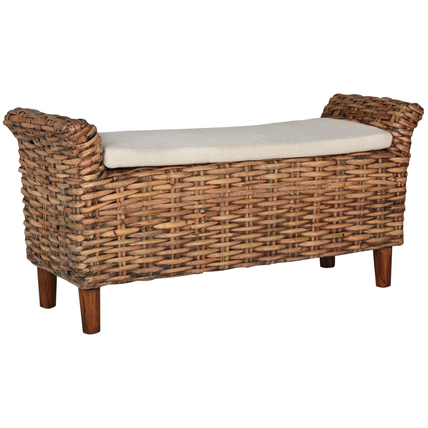 Banc Danna marron de SAFAVIEH - 43,9 x 14,8 x 21,1 - 44L x 15P x 21H