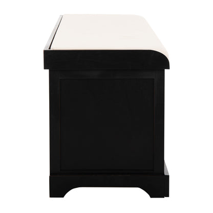 Banc de rangement SAFAVIEH Eola gris/blanc - 119 x 41 x 50 cm - 119L x 41P x 50H