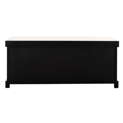 Banc de rangement SAFAVIEH Eola gris/blanc - 119 x 41 x 50 cm - 119L x 41P x 50H