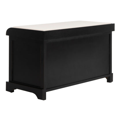 Banc-pouf SAFAVIEH Euphemia en osier tressé, couleur marron - 33,5 x 16,1 x 19,9 - 34Lx16Px20H