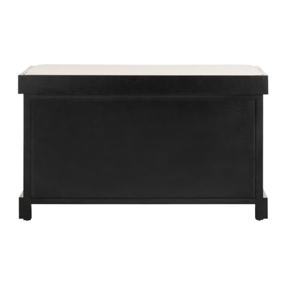 Banc-pouf SAFAVIEH Euphemia en osier tressé, couleur marron - 33,5 x 16,1 x 19,9 - 34Lx16Px20H