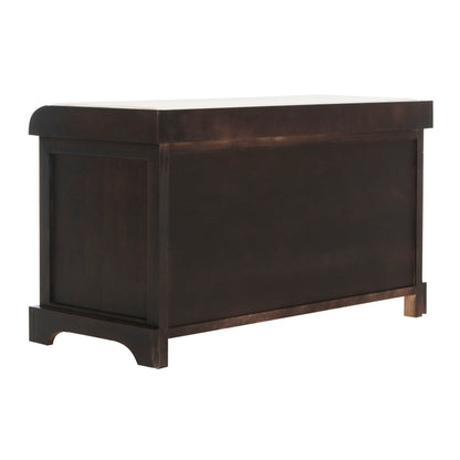 Banc-pouf SAFAVIEH Euphemia en osier tressé, couleur marron - 33,5 x 16,1 x 19,9 - 34Lx16Px20H