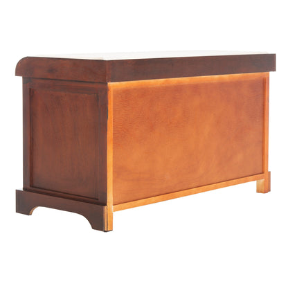 Banc-pouf SAFAVIEH Euphemia en osier tressé, couleur marron - 33,5 x 16,1 x 19,9 - 34Lx16Px20H