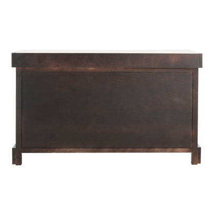 Banc-pouf SAFAVIEH Euphemia en osier tressé, couleur marron - 33,5 x 16,1 x 19,9 - 34Lx16Px20H