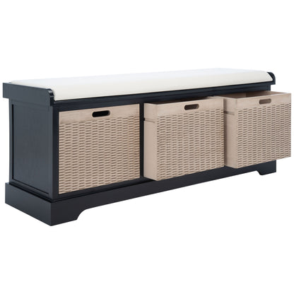 Banc de rangement avec 3 tiroirs et coussin SAFAVIEH Fiorello - 120,2 L x 38,1 l x 48,3 H - 120x38x48cm