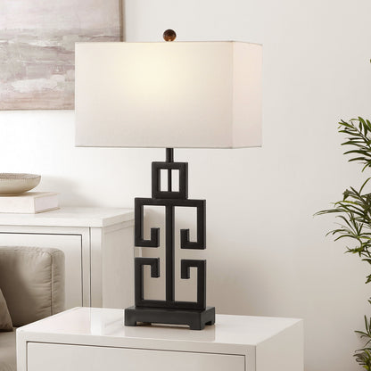 SAFAVIEH Lighting Chantelle Lampe de table antique dorée grecque de 74 cm (lot de 2) - 16W x 9D x 74H
