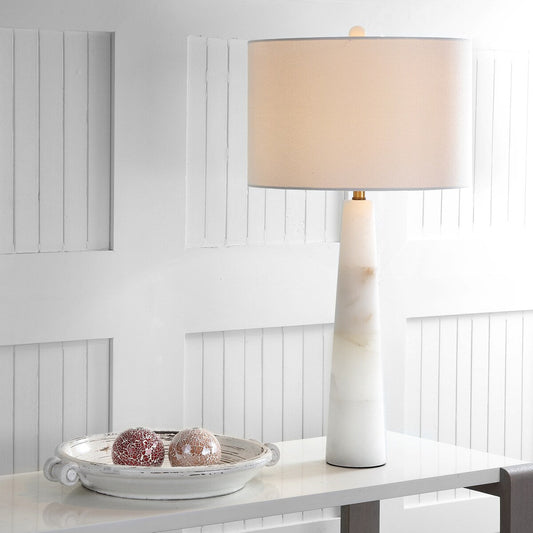 Lampe de table LED en albâtre Giorgiana de 76 cm de SAFAVIEH - 38x38x76 - 38Lx38Px76H