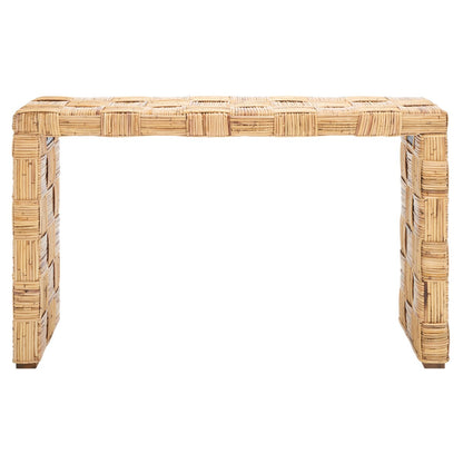 Table console en rotin SAFAVIEH Mindel - 51L x 14P x 32H (dimensions en pouces)