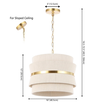 SAFAVIEH Oprea Lustre suspendu réglable à 3 lumières (ampoules LED incluses) - 16 x 16 x 16.5-72.5