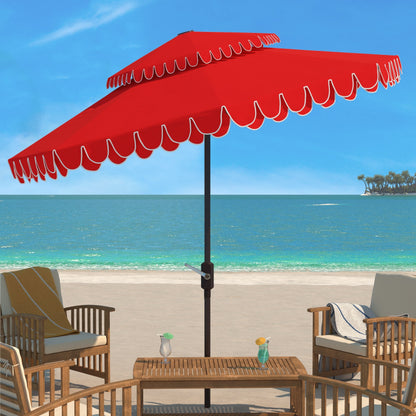Parasol de jardin SAFAVIEH Kjerstin Valance 9 pieds à double toit
