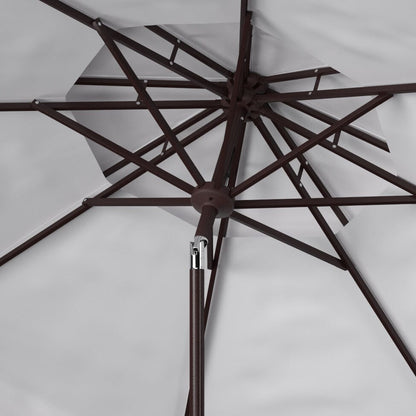 Parasol de jardin SAFAVIEH Livia 9 pieds à double toit, pied non inclus.