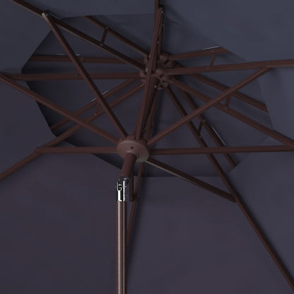 Parasol de jardin SAFAVIEH Livia 9 pieds à double toit, pied non inclus.