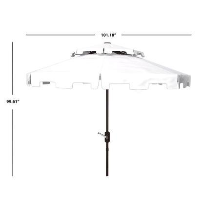 Parasol de jardin SAFAVIEH Livia 9 pieds à double toit, pied non inclus.