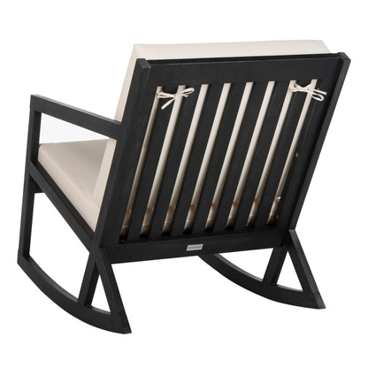 Chaise à bascule d'extérieur Makaila de SAFAVIEH avec coussin - 66L x 79P x 97H (cm)