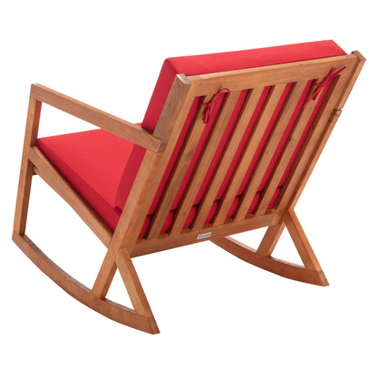 Chaise à bascule d'extérieur Makaila de SAFAVIEH avec coussin - 66L x 79P x 97H (cm)
