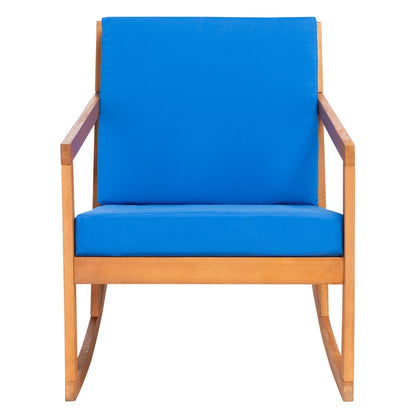 Chaise à bascule d'extérieur Makaila de SAFAVIEH avec coussin - 66L x 79P x 97H (cm)