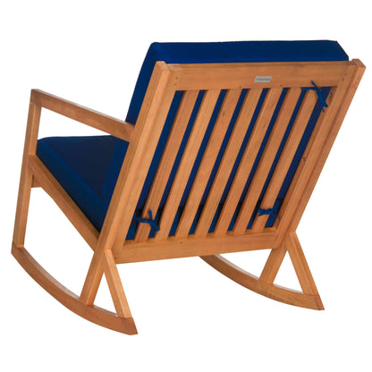 Chaise à bascule d'extérieur Makaila de SAFAVIEH avec coussin - 66L x 79P x 97H (cm)