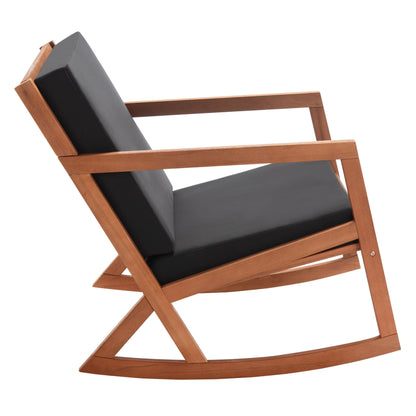 Chaise à bascule d'extérieur Makaila de SAFAVIEH avec coussin - 66L x 79P x 97H (cm)