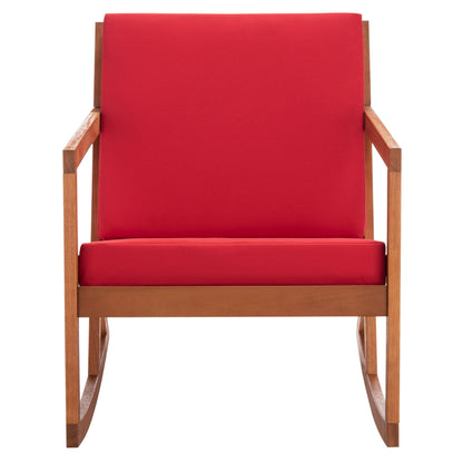 Chaise à bascule d'extérieur Makaila de SAFAVIEH avec coussin - 66L x 79P x 97H (cm)