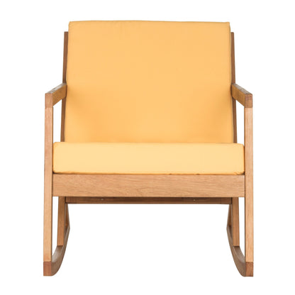 Chaise à bascule d'extérieur Makaila de SAFAVIEH avec coussin - 66L x 79P x 97H (cm)