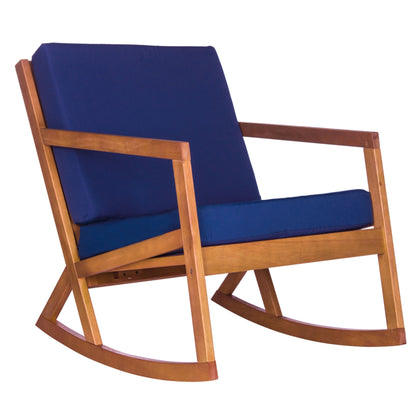 Chaise à bascule d'extérieur Makaila de SAFAVIEH avec coussin - 66L x 79P x 97H (cm)