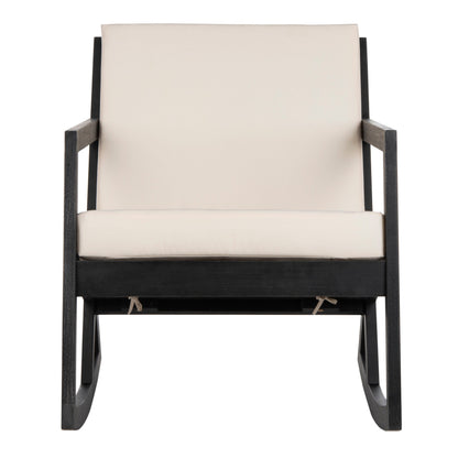 Chaise à bascule d'extérieur Makaila de SAFAVIEH avec coussin - 66L x 79P x 97H (cm)