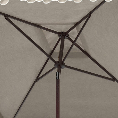 Parasol carré de 7,5 pieds pour extérieur, modèle Naima Valance de SAFAVIEH