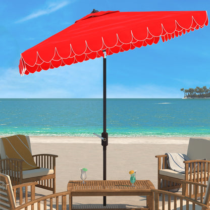 Parasol carré de 7,5 pieds pour extérieur, modèle Naima Valance de SAFAVIEH