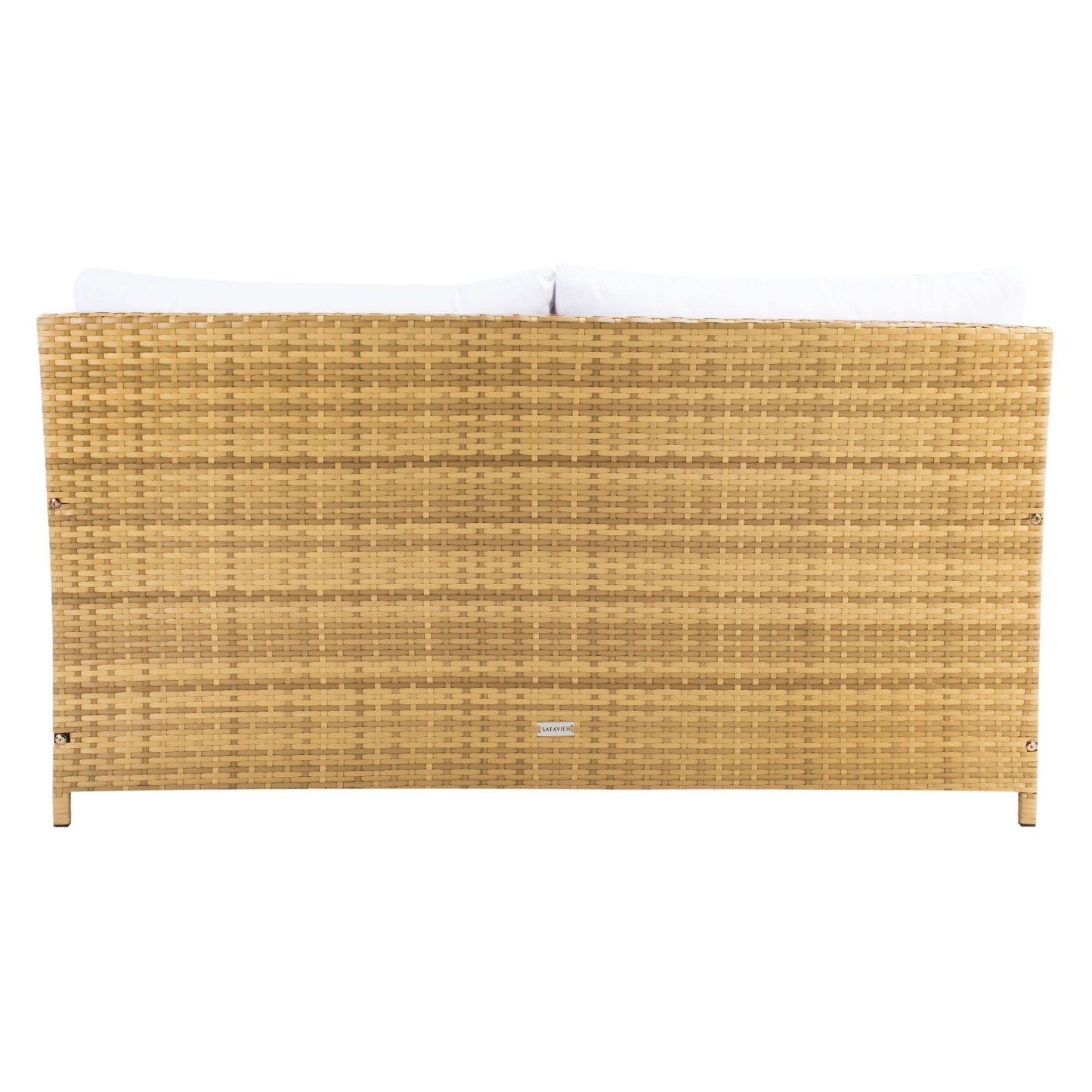 SAFAVIEH Fauteuil de jardin en osier Taniyah avec coussins - 135L x 71P x 157H (cm)