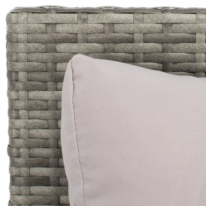 SAFAVIEH Fauteuil de jardin en osier Taniyah avec coussins - 135L x 71P x 157H (cm)