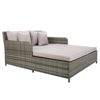 SAFAVIEH Fauteuil de jardin en osier Taniyah avec coussins - 135L x 71P x 157H (cm)