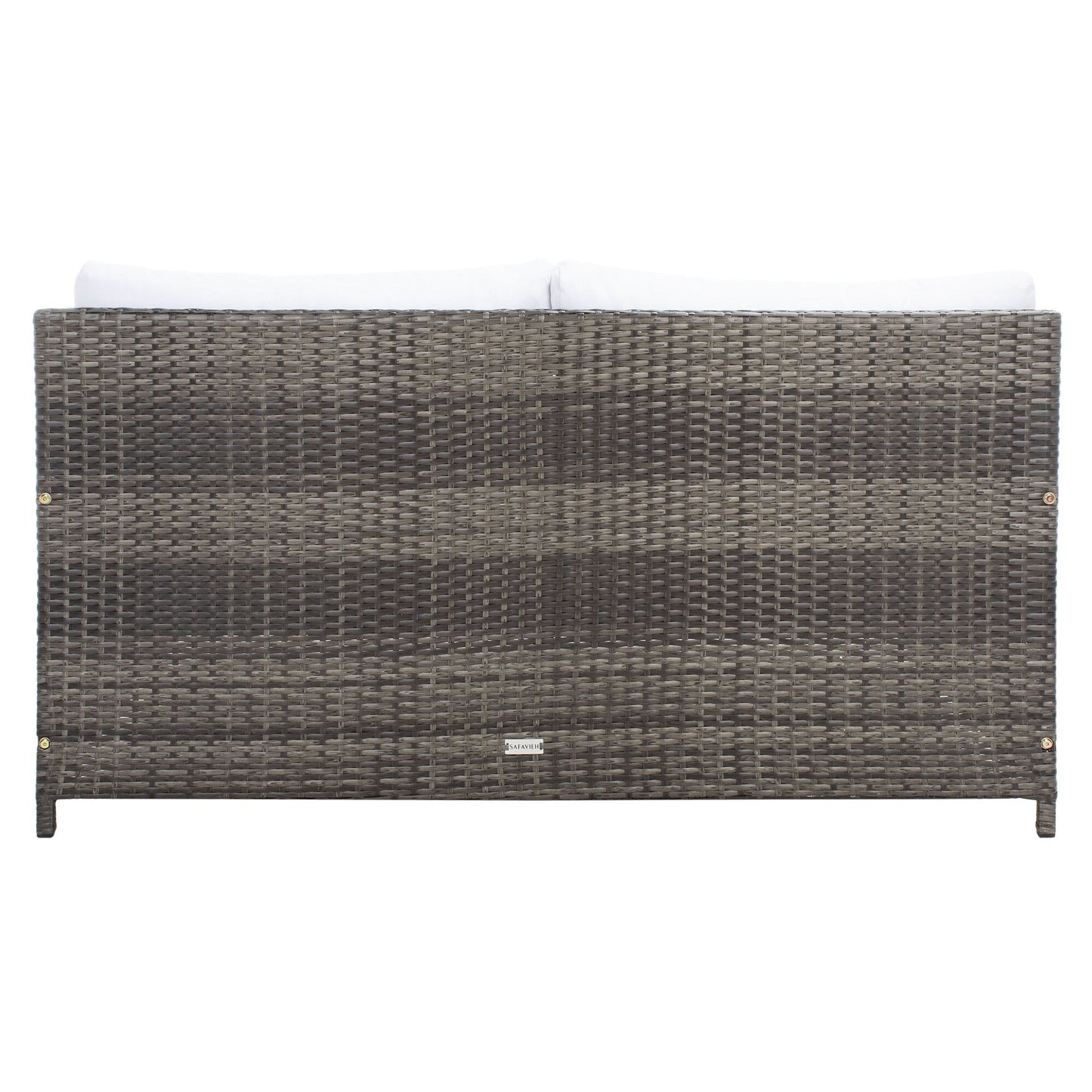 SAFAVIEH Fauteuil de jardin en osier Taniyah avec coussins - 135L x 71P x 157H (cm)