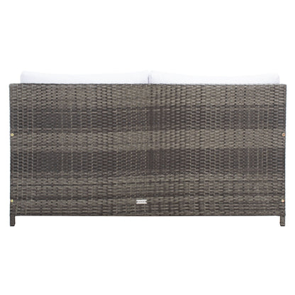 SAFAVIEH Fauteuil de jardin en osier Taniyah avec coussins - 135L x 71P x 157H (cm)