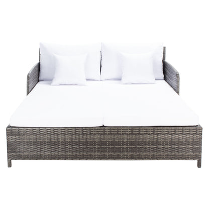 SAFAVIEH Fauteuil de jardin en osier Taniyah avec coussins - 135L x 71P x 157H (cm)