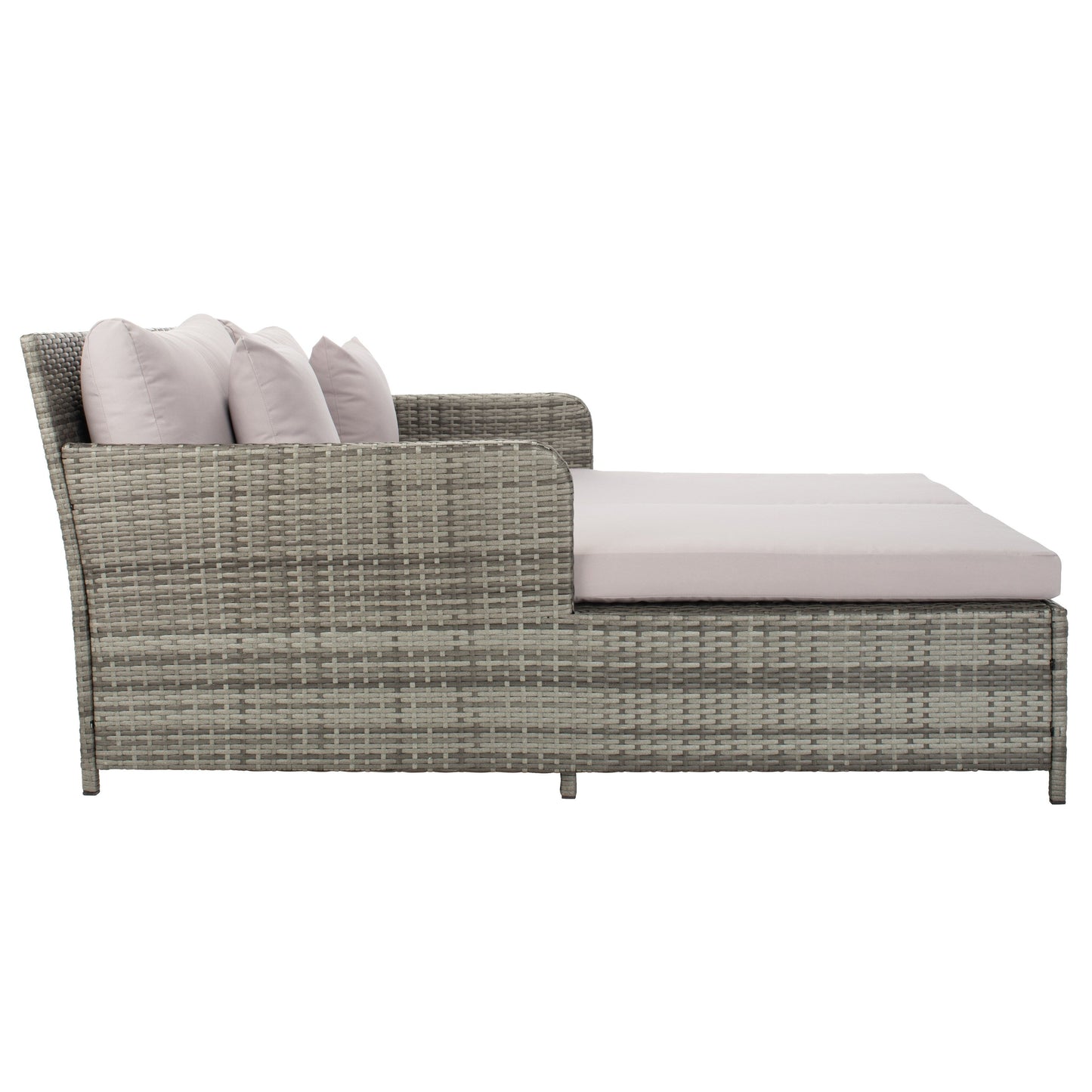 SAFAVIEH Fauteuil de jardin en osier Taniyah avec coussins - 135L x 71P x 157H (cm)