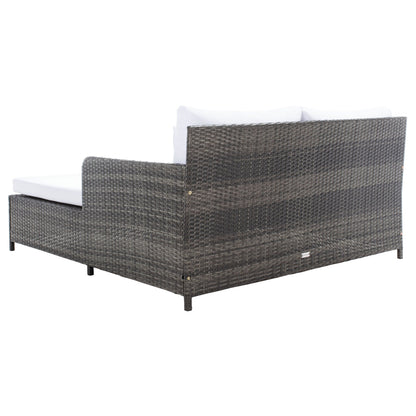 SAFAVIEH Fauteuil de jardin en osier Taniyah avec coussins - 135L x 71P x 157H (cm)