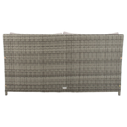 SAFAVIEH Fauteuil de jardin en osier Taniyah avec coussins - 135L x 71P x 157H (cm)