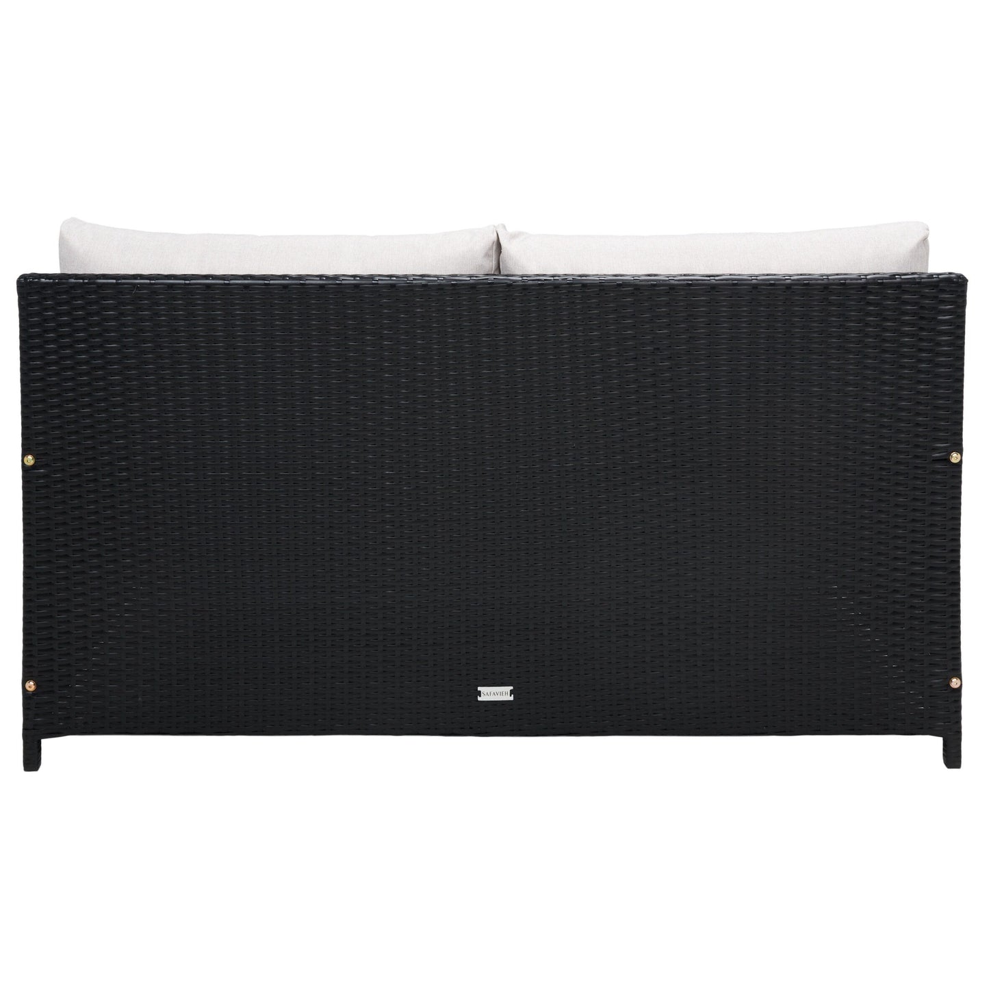 SAFAVIEH Fauteuil de jardin en osier Taniyah avec coussins - 135L x 71P x 157H (cm)