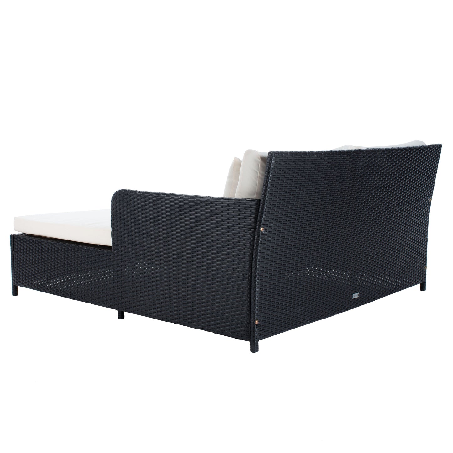 SAFAVIEH Fauteuil de jardin en osier Taniyah avec coussins - 135L x 71P x 157H (cm)