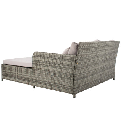 SAFAVIEH Fauteuil de jardin en osier Taniyah avec coussins - 135L x 71P x 157H (cm)