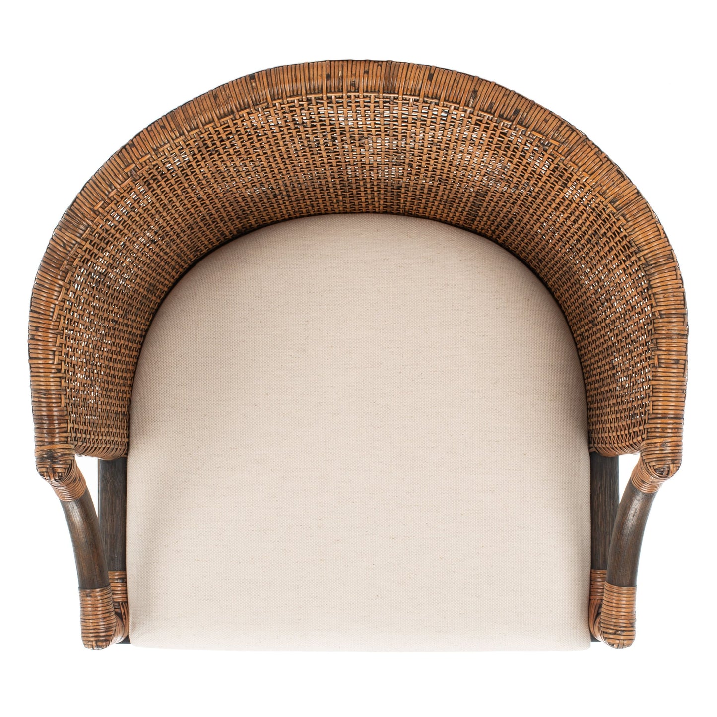 Tabouret de bar en rotin Virona de SAFAVIEH, 76 cm - 56,5 L x 52,1 l x 99,1 H - 56,5Lx52,1Lx99,1H