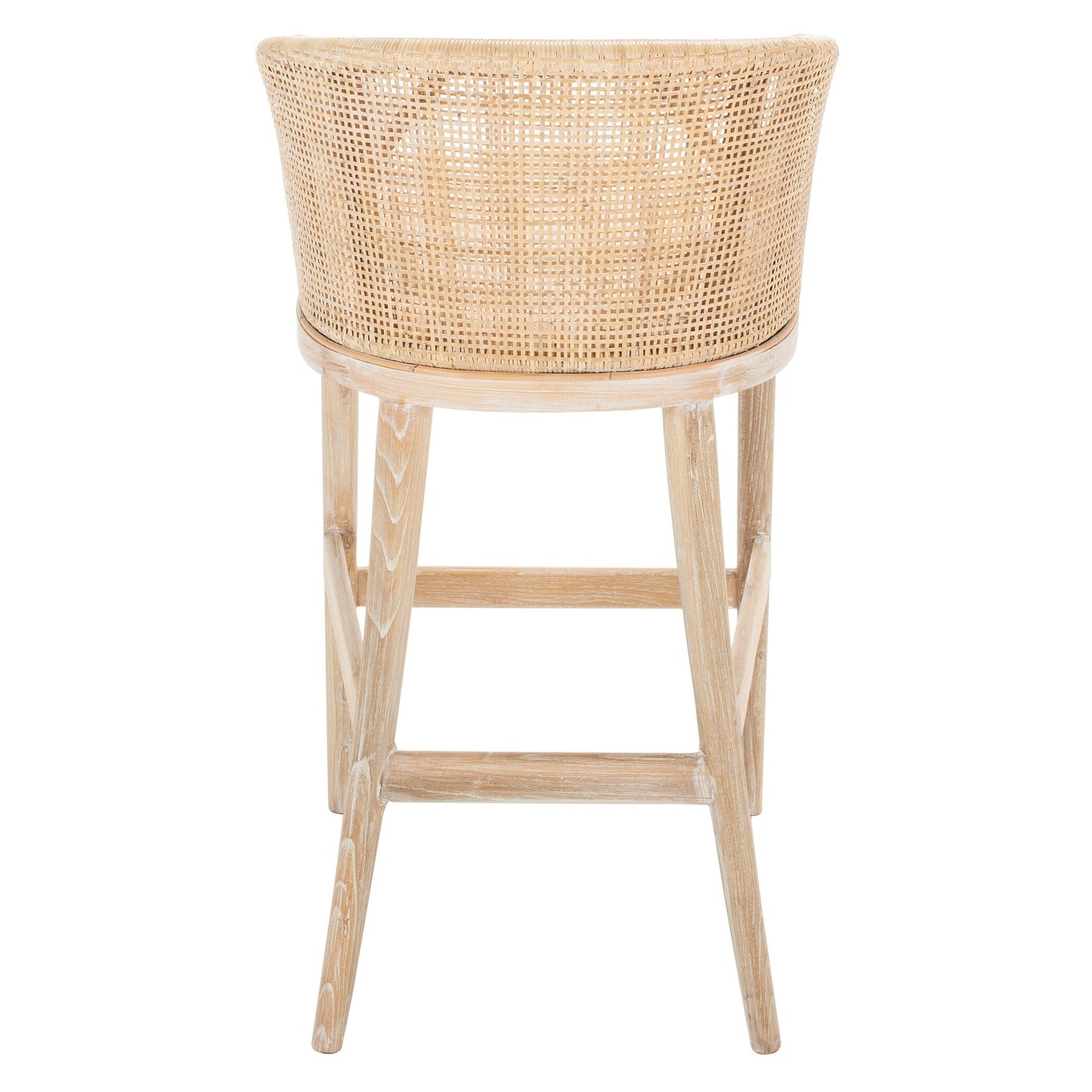 Tabouret de bar en rotin Virona de SAFAVIEH, 76 cm - 56,5 L x 52,1 l x 99,1 H - 56,5Lx52,1Lx99,1H