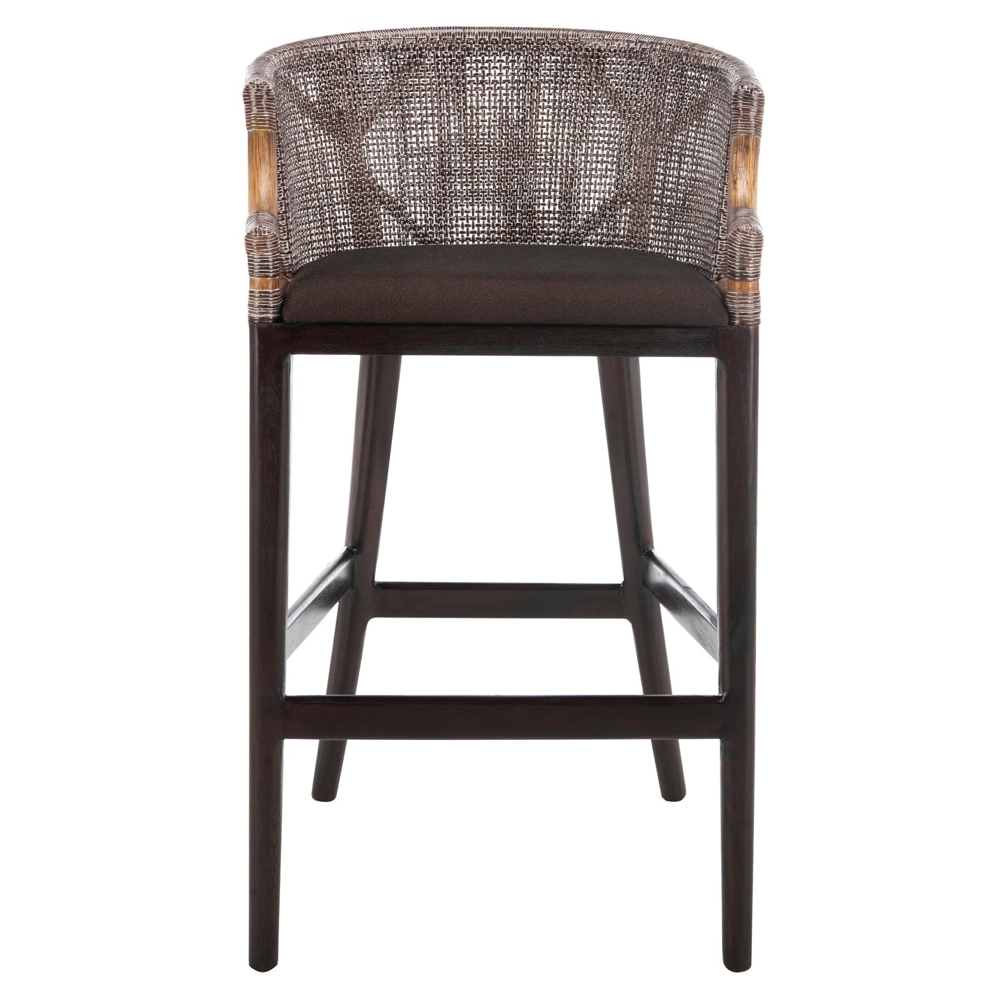 Tabouret de bar en rotin Virona de SAFAVIEH, 76 cm - 56,5 L x 52,1 l x 99,1 H - 56,5Lx52,1Lx99,1H