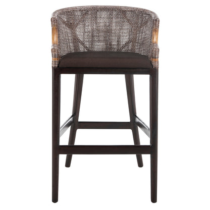 Tabouret de bar en rotin Virona de SAFAVIEH, 76 cm - 56,5 L x 52,1 l x 99,1 H - 56,5Lx52,1Lx99,1H