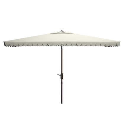 Parasol d'extérieur rectangulaire Zariah de SAFAVIEH, 6'x10', avec liseré