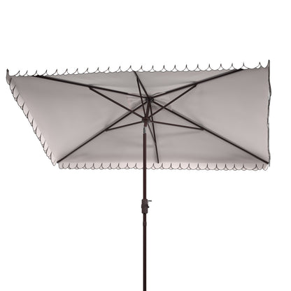 Parasol d'extérieur rectangulaire Zariah de SAFAVIEH, 6'x10', avec liseré