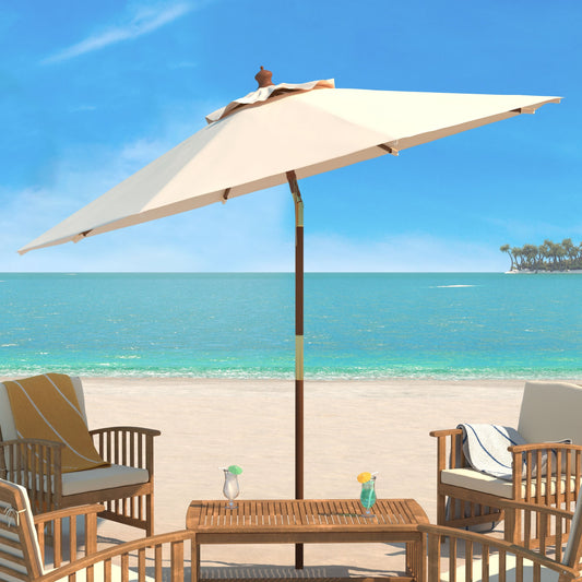 Parasol d'extérieur en bois Zlatana de 2,7 m (9 pieds) de SAFAVIEH