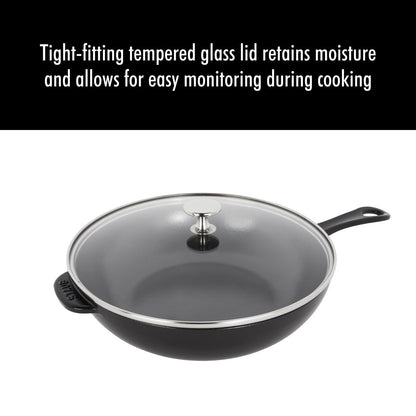 Casserole en fonte Daily de STAUB, 2,9 qt, avec couvercle en verre
